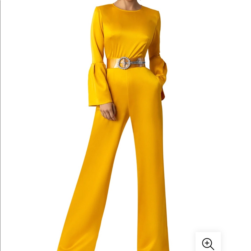 Brand new “Jolie” Gold Belle Sleeve Jumpsuit from FKSP